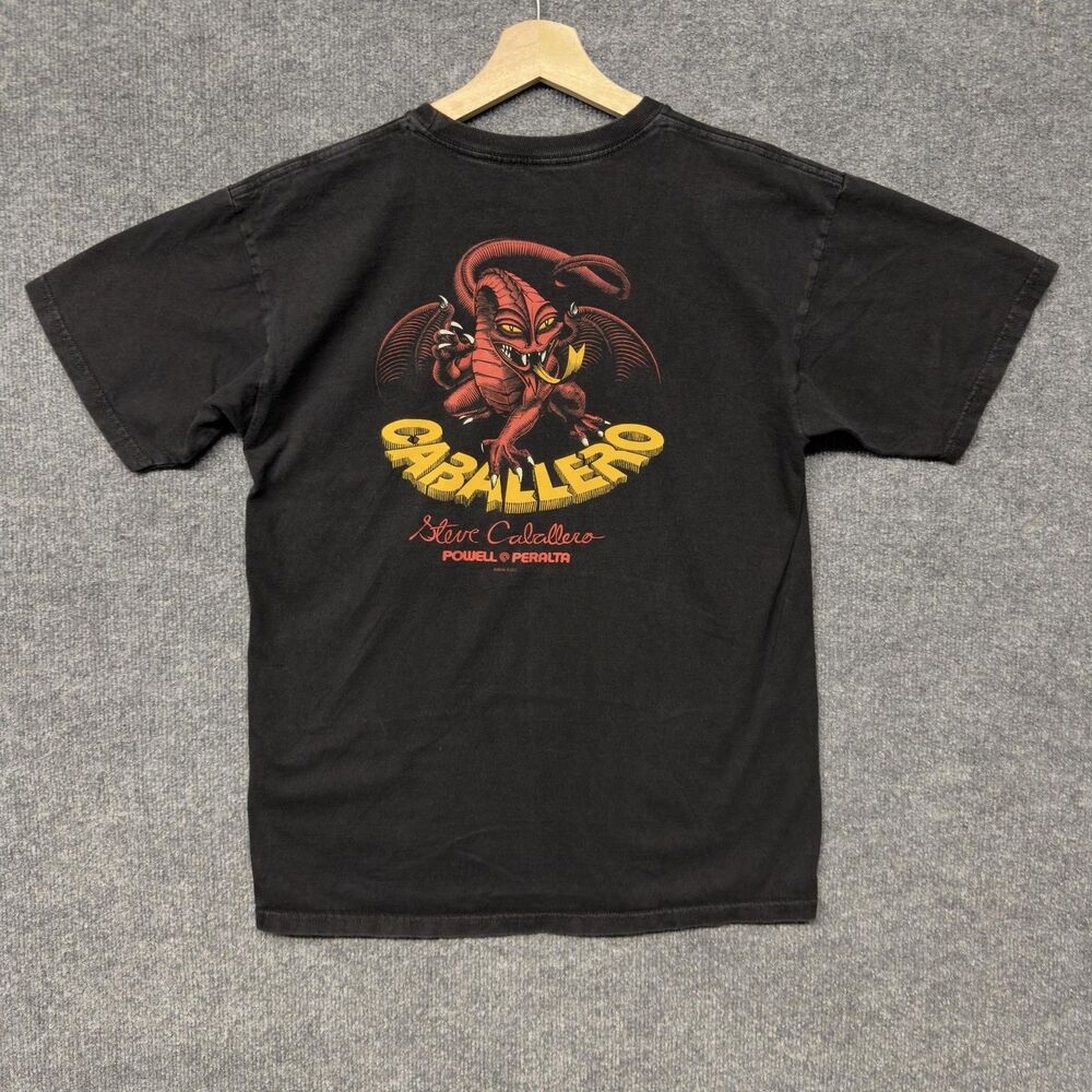 Powell Peralta Steve Caballero Dragon T Shirt Mens M Black Skateboard Graphic